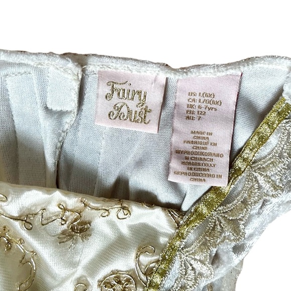 Unicorn Fairy Princess Costume Set with Velcro Wings & Horn/Ears Headband Sz 6X - Picture 10 of 11